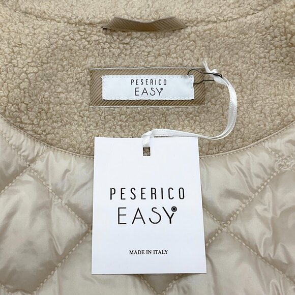 Peserico Easy Beige Wool Boucle Zip Front Jacket - Picture 4 of 4